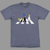 Camiseta No Fun Simpsons Abbey Road