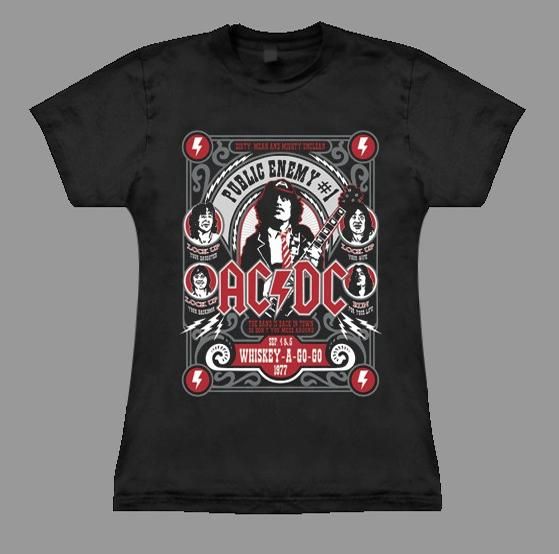 AC/DC - Whiskey a Go Go - Baby Look - Geek Store Camisetas